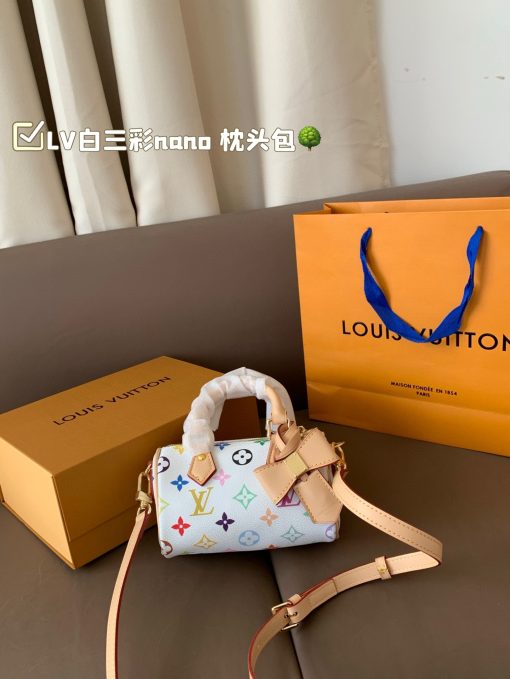 LV white tri-color nano pillow bag - Image 3