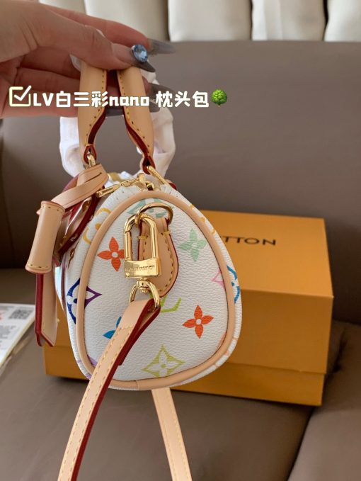 LV white tri-color nano pillow bag - Image 8