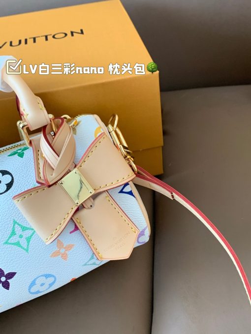 LV white tri-color nano pillow bag - Image 9