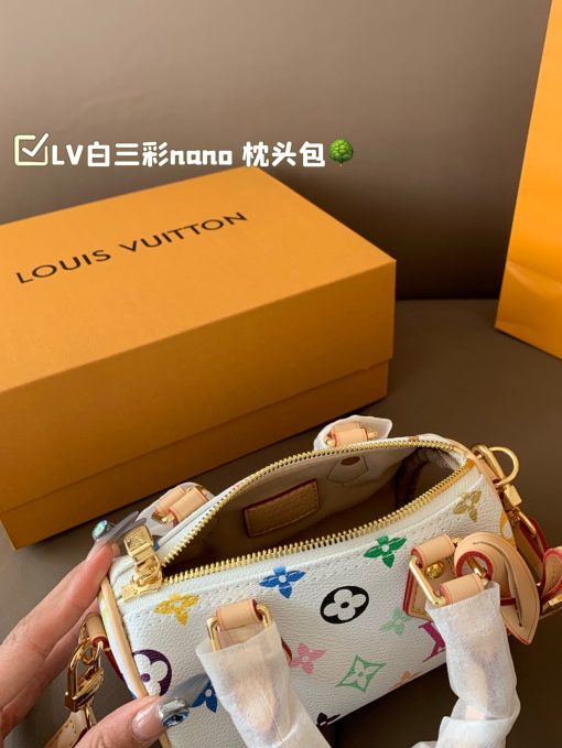 LV white tri-color nano pillow bag - Image 10