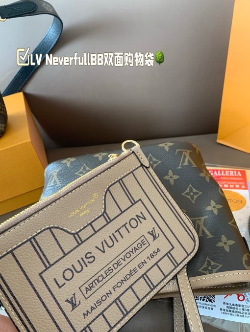 LV shopping bag Neverfull BB "Upside Down - Image 8