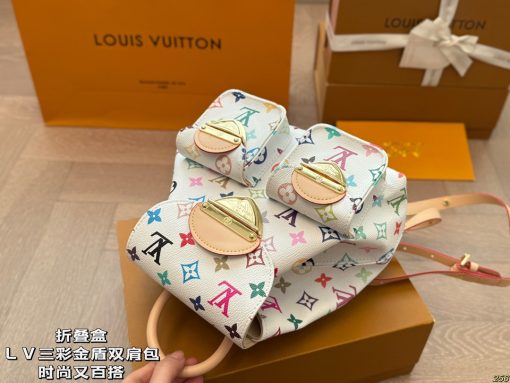 LV Tri-color Golden Shield backpack - Image 7