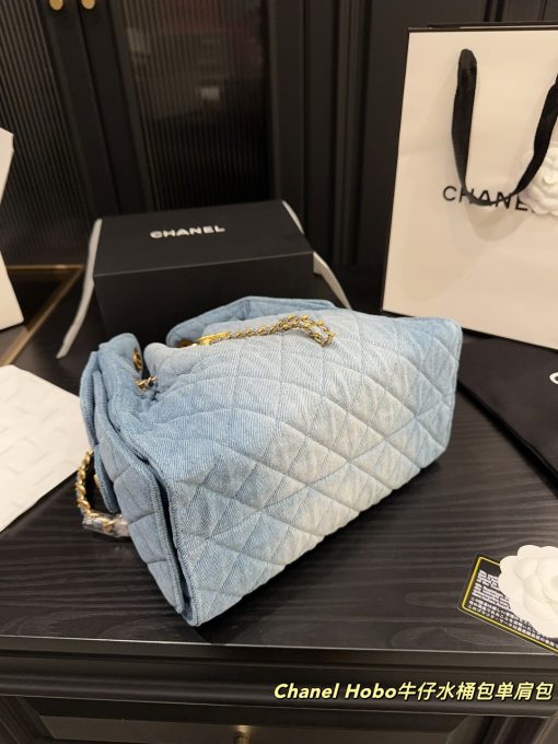 Chanel denim bucket bag - Image 5