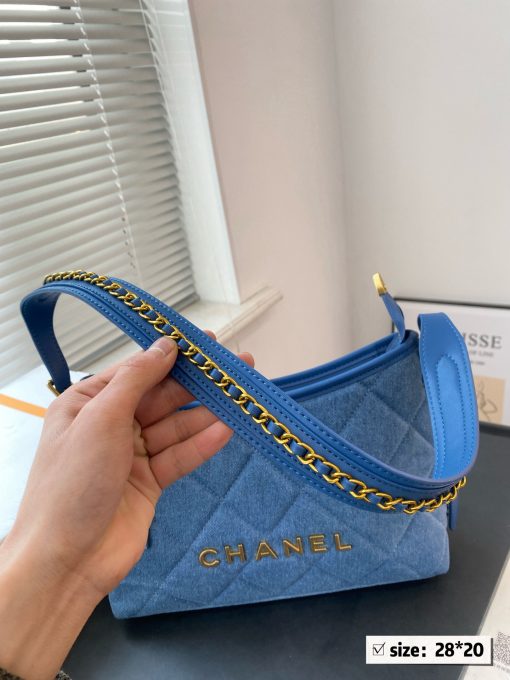 Chanel denim underarm bag - Image 3