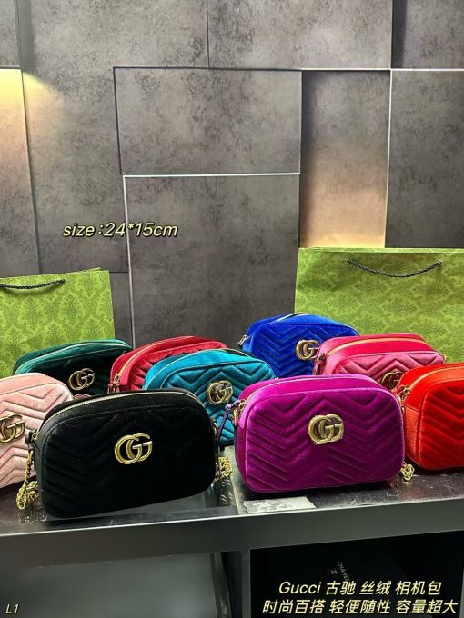 Gucci Marmont velvet camera bag