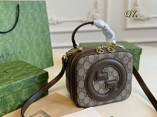 Gucci carries a camera bag