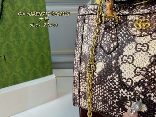 Gucci Diana patterned bamboo joint bag - Image 4