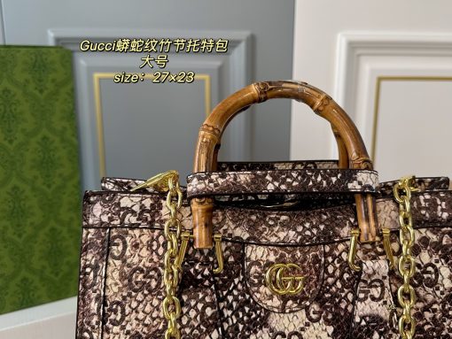 Gucci Diana patterned bamboo joint bag - Image 5