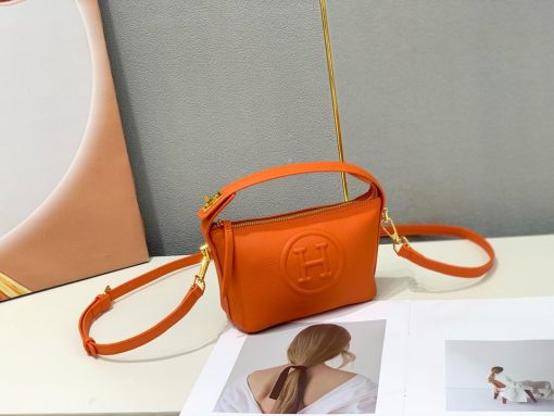 HERMES all-cowhide box bag