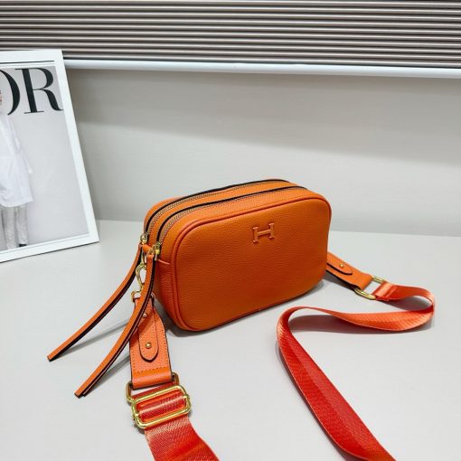 HERMES all-cowhide camera bag