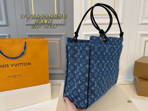 LV denim tote bag - Image 5