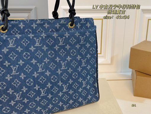 LV denim tote bag - Image 8