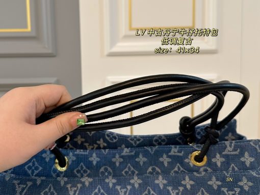 LV denim tote bag - Image 9
