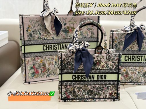 DIOR embroidery Tote - Image 3