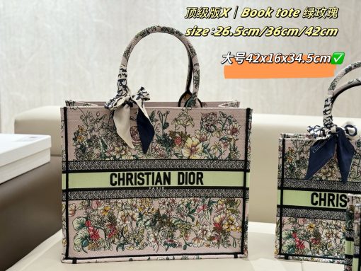 DIOR embroidery Tote - Image 5