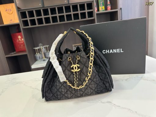 CHANEL denim tote bag - Image 8