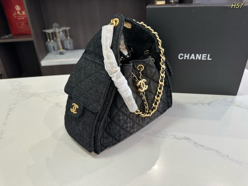 CHANEL denim tote bag