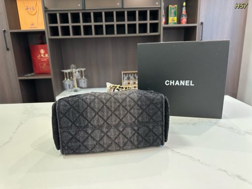 CHANEL denim tote bag - Image 3