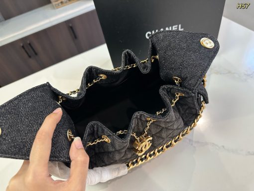CHANEL denim tote bag - Image 2