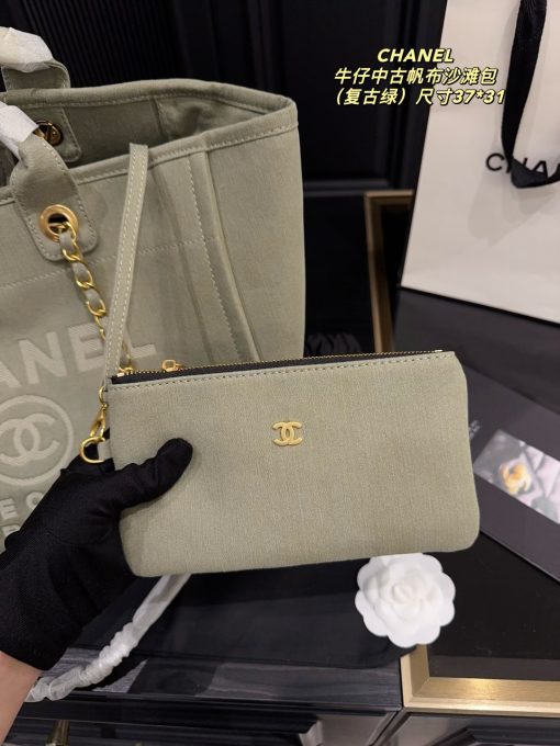CHANEL denim canvas bag - Image 7
