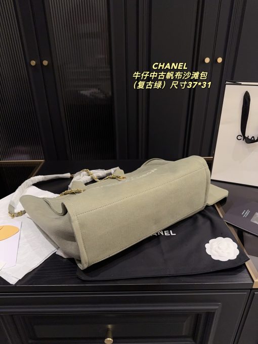 CHANEL denim canvas bag - Image 4